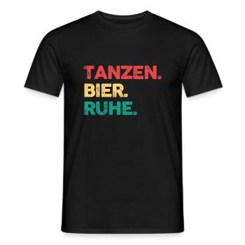 Tanzen Party Musik Bier Tänzer - Männer T-Shirt - Schwarz - Vorne - AI Model Male 178 light (178cm)