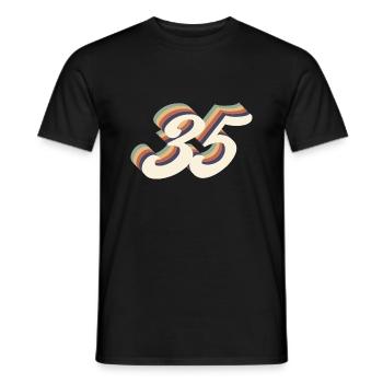 35th anniversary vintage - Men's T-Shirt - black - Front - AI Model Male 178 light (178cm)
