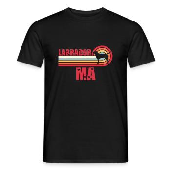 Vintage Retro Sunset Labrador Retriever Ma - T-shirt homme - noir - Devant - AI Model Male 178 light (178cm)