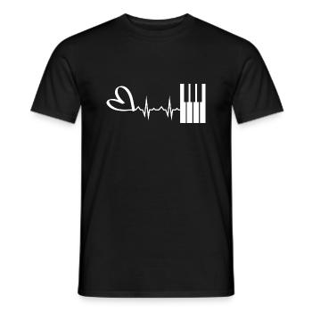 Piano Music - Men's T-Shirt - black - Front - AI Model Male 178 light (178cm)