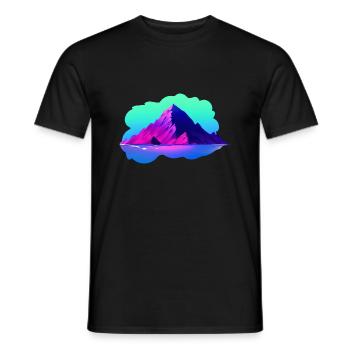 Hike Mountains Mountain hiking Mountain hikers Hiking - Men's T-Shirt - black - Front - AI Model Male 178 light (178cm)