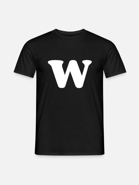 Letter w - Men's T-Shirt - black