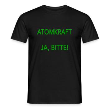 Atomkraft ja bitte - Männer T-Shirt - Schwarz - Vorne - AI Model Male 178 light (178cm)
