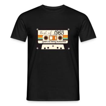 1963 - Men's T-Shirt - black - Front - AI Model Male 178 light (178cm)