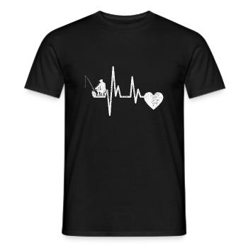 Fishing Fishing Angler Fishing Hook - Men's T-Shirt - black - Front - AI Model Male 178 light (178cm)