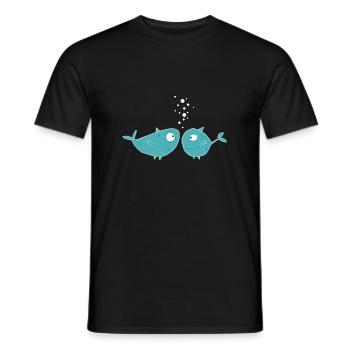 Fische - Männer T-Shirt - Schwarz - Vorne - AI Model Male 178 light (178cm)
