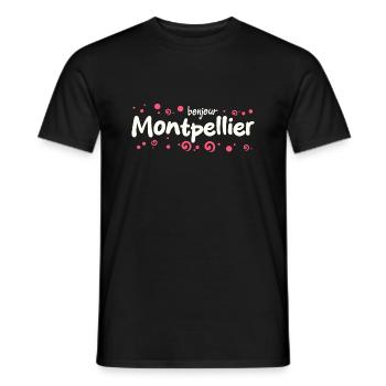 France Montpellier - Men's T-Shirt - black - Front - AI Model Male 178 light (178cm)