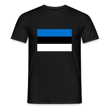 Estonia - Men's T-Shirt - black - Front - AI Model Male 178 light (178cm)