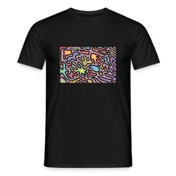 Chaotische Inseln - Männer T-Shirt - Schwarz - Vorne - AI Model Male 178 light (178cm)