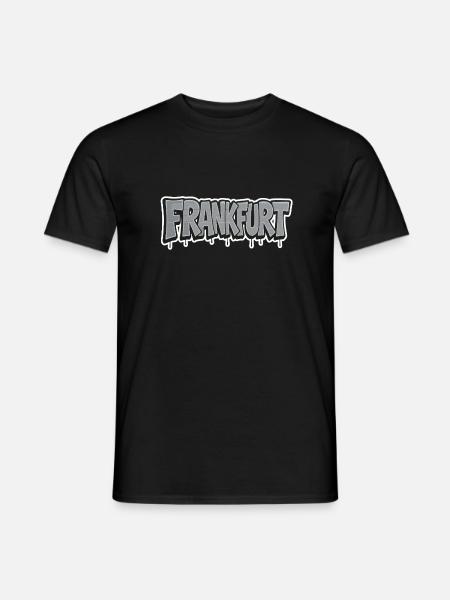Frankfurt Chrome Graffiti - Männer T-Shirt - Schwarz