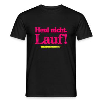 Don't cry, run! - Running, jogging, sports, runners - Men's T-Shirt - black - Front - AI Model Male 178 light (178cm)