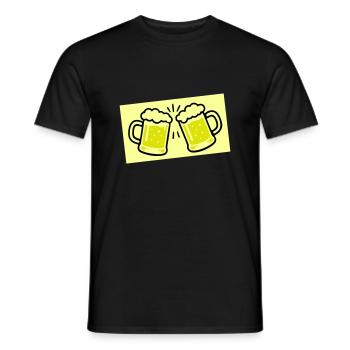 Beer Glass Beer Icon - Men's T-Shirt - black - Front - AI Model Male 178 light (178cm)