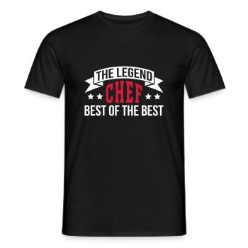 The Legend Chef - T-shirt homme - noir - Devant - AI Model Male 178 light (178cm)
