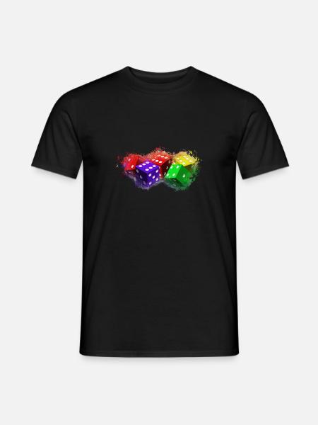 Dice game brightly glowing - Men's T-Shirt - black