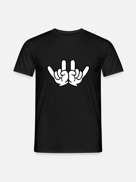 hand comic party signs - Männer T-Shirt - Schwarz