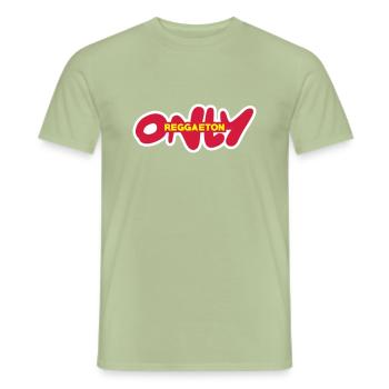 only reggaeton - Men's T-Shirt - sage - Front - AI Model Male 178 light (178cm)