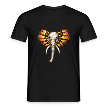 ButterPhant - Männer T-Shirt - Schwarz - Vorne - AI Model Male 178 light (178cm)