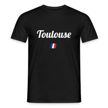 TOULOUSE - T-shirt homme - noir - Devant - AI Model Male 178 light (178cm)