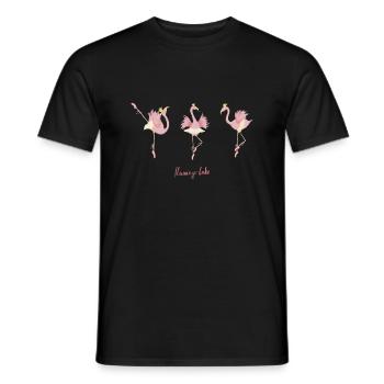 Flamingo Lake Flamingo Ballet - Men's T-Shirt - black - Front - AI Model Male 178 light (178cm)