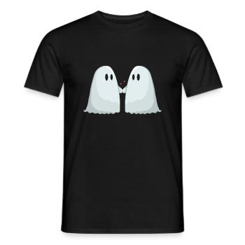 Ghost Couples - Men's T-Shirt - black - Front - AI Model Male 178 light (178cm)