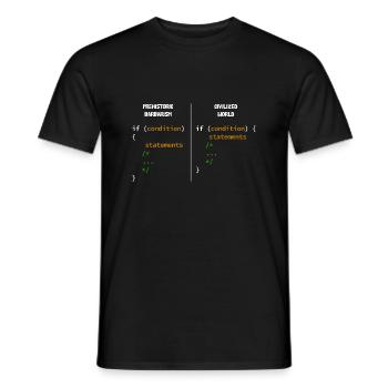 Web und CSS Programmierer Developer Coding Code De - Männer T-Shirt - Schwarz - Vorne - AI Model Male 178 light (178cm)
