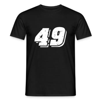 49 Zahl Symbol - Männer T-Shirt - Schwarz - Vorne - AI Model Male 178 light (178cm)