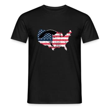 American Flag Sky Diving - Männer T-Shirt - Schwarz - Vorne - AI Model Male 178 light (178cm)