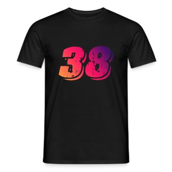 Symbole numérique 38 - T-shirt homme - noir - Devant - AI Model Male 178 light (178cm)