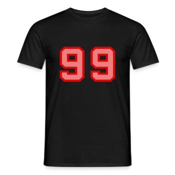 Cool Retro Retrostyle Numéro de maillot numéro de dos - T-shirt homme - noir - Devant - AI Model Male 178 light (178cm)
