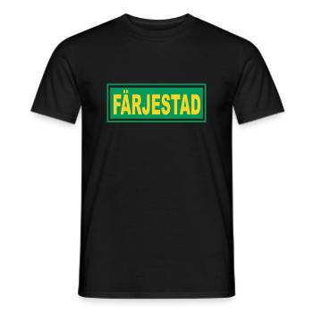 Färjestad - - Männer T-Shirt - Schwarz - Vorne - AI Model Male 178 light (178cm)
