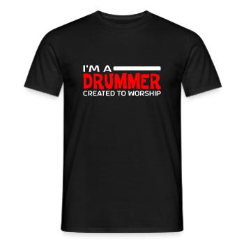 Je suis un batteur créé pour adorer 4 - T-shirt homme - noir - Devant - AI Model Male 178 light (178cm)