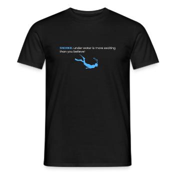 Schnorchel-Fan! - Männer T-Shirt - Schwarz - Vorne - AI Model Male 178 light (178cm)
