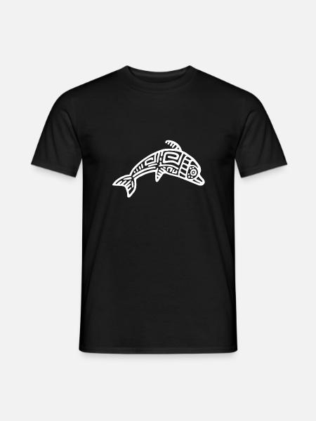 Kultur der Inkas, Delfin - Männer T-Shirt - Schwarz