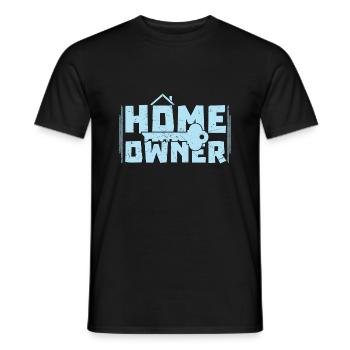 Home Owners Vintage Distressed Key - Men's T-Shirt - black - Front - AI Model Male 178 light (178cm)