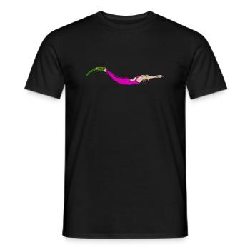 Flossenschwimmer - Männer T-Shirt - Schwarz - Vorne - AI Model Male 178 light (178cm)