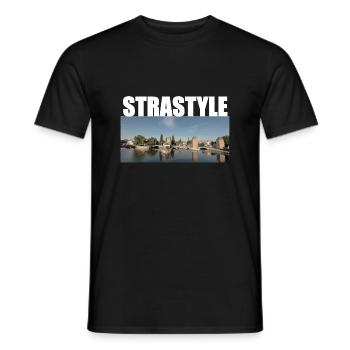 Strastyle - T-shirt homme - noir - Devant - AI Model Male 178 light (178cm)