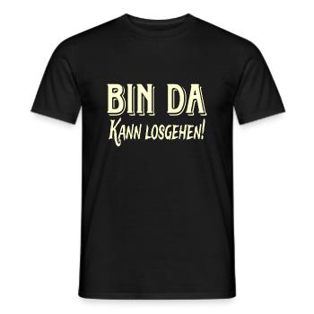 Bin da kann losgehen - Männer T-Shirt - Schwarz - Vorne - AI Model Male 178 light (178cm)