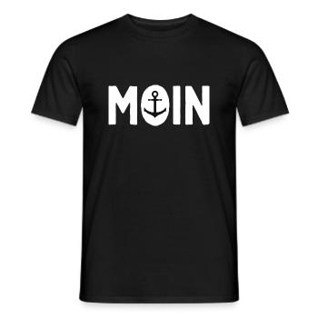 Moin with anchor - Men's T-Shirt - black - Front - AI Model Male 178 light (178cm)