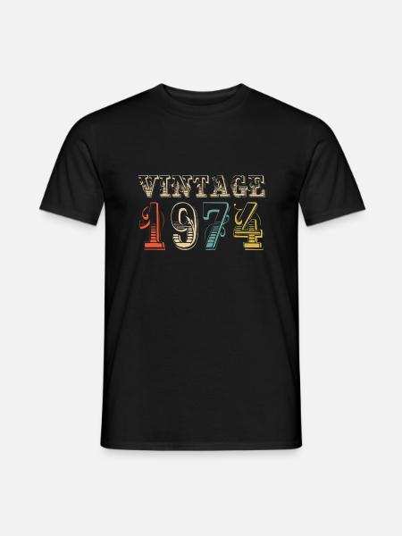 Jahrgang 1974 - 50. Geburtstag - 50 Jahre - Männer T-Shirt - Schwarz