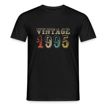 Jahrgang 1995 - 29. Geburtstag - 29 Jahre alt - Männer T-Shirt - Schwarz - Vorne - AI Model Male 178 light (178cm)