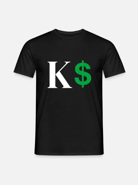 Letter k dollar - Men's T-Shirt - black
