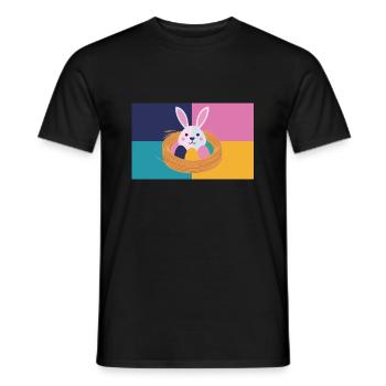 Osterhase No.05 - Männer T-Shirt - Schwarz - Vorne - AI Model Male 178 light (178cm)
