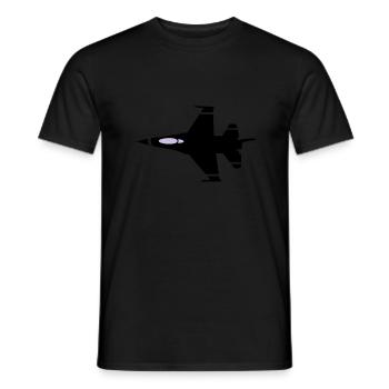 kampfjet - Männer T-Shirt - Schwarz - Vorne - AI Model Male 178 light (178cm)