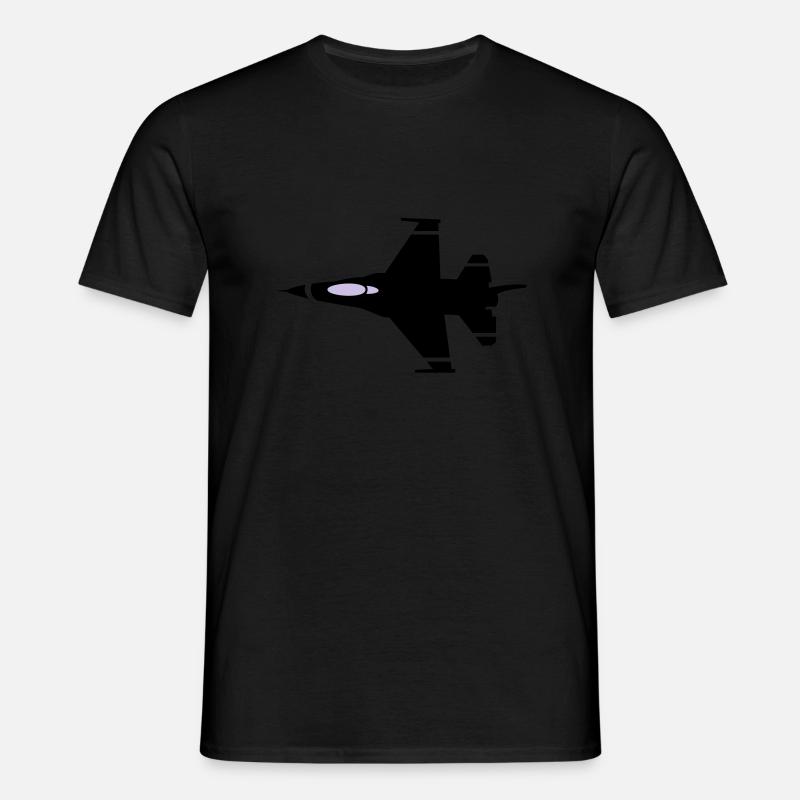 kampfjet - Männer T-Shirt - Schwarz