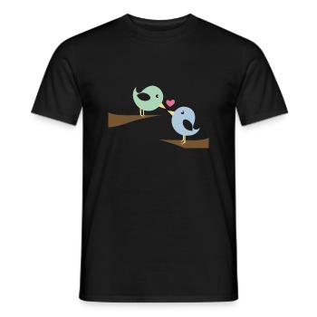 Amoureux des oiseaux - T-shirt homme - noir - Devant - AI Model Male 178 light (178cm)