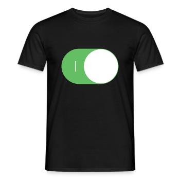 An/Aus Schalter ON/OFF - Männer T-Shirt - Schwarz - Vorne - AI Model Male 178 light (178cm)
