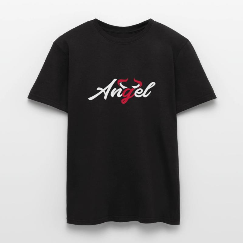 angel angel evil horns devil evil devil gift Men’s T-shirt