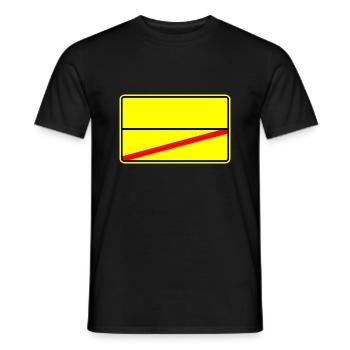 Ortsschild Vorlage Symbol - Männer T-Shirt - Schwarz - Vorne - AI Model Male 178 light (178cm)