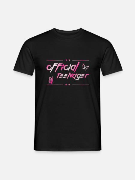 official teen - birthday design for teens - Men's T-Shirt - black
