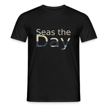 Seas the day - Men's T-Shirt - black - Front - AI Model Male 178 light (178cm)